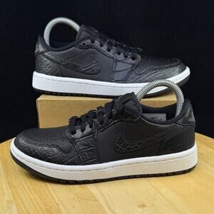 Nike Air Jordan 1 Low Golf Black Crocodile Shoes Men’s Size 4/ 5.5W DD9315-003